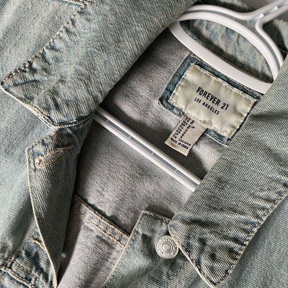 F21 Long Jean Jacket - Picture 4 of 6